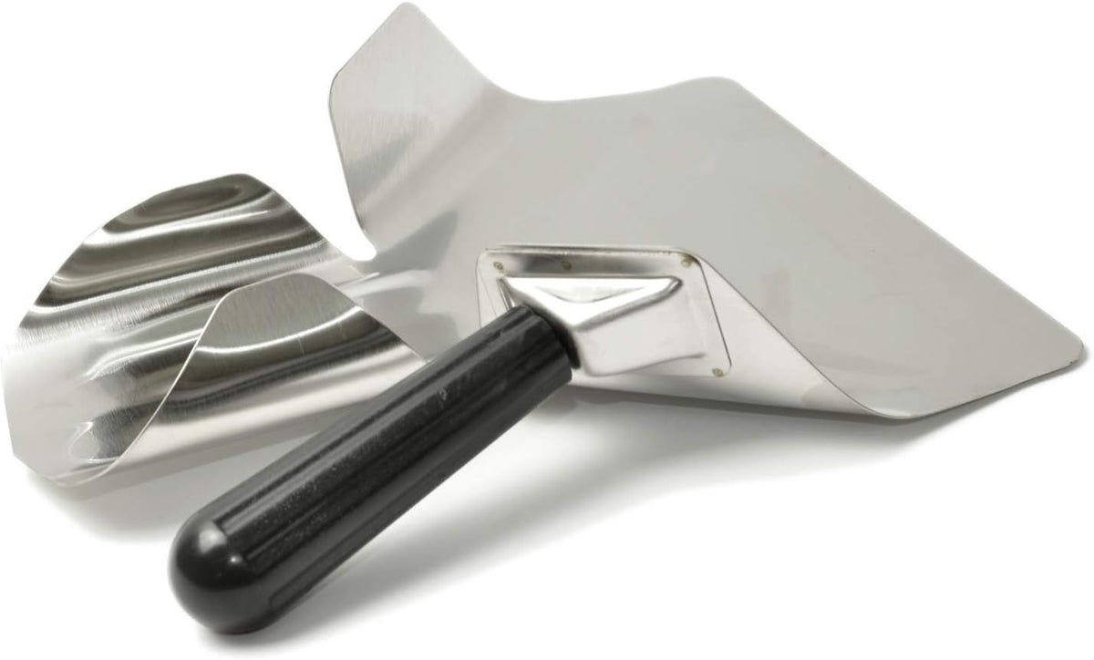 Stainless Steel French Fry Bagger Scoop Chip Popcorn Bagger Ice Candy Snacks Desserts Scooper, Right Handle