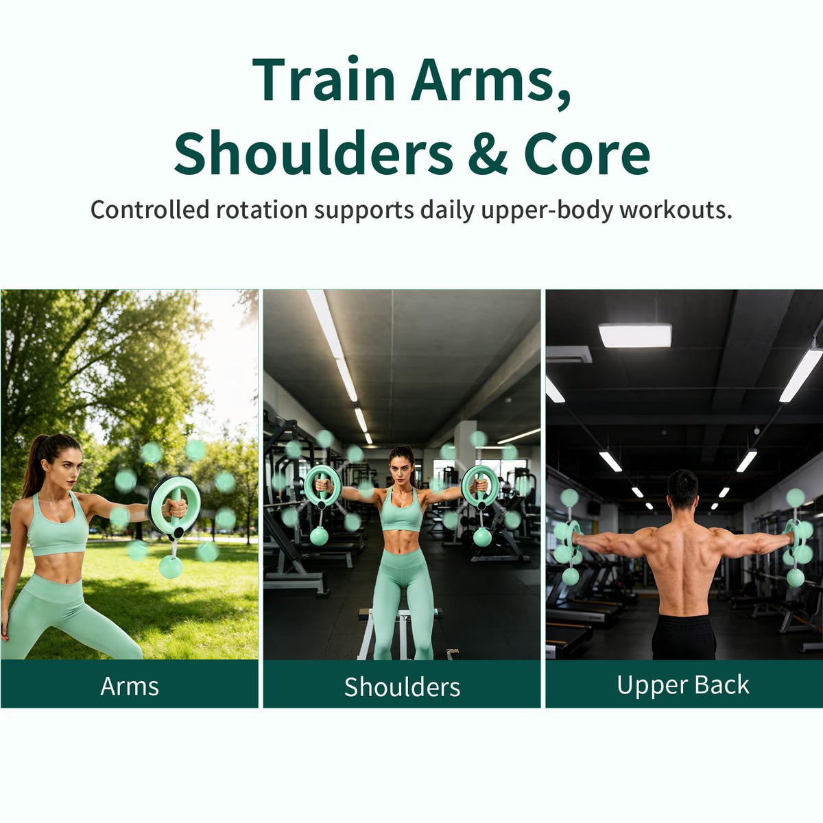 OurStarry Arm Workout Hoop for Women and Men, 360 Degree Hand Crank Forearm Trainer, Shoulder and Chest Exerciser for Wrist and Upper Body Training