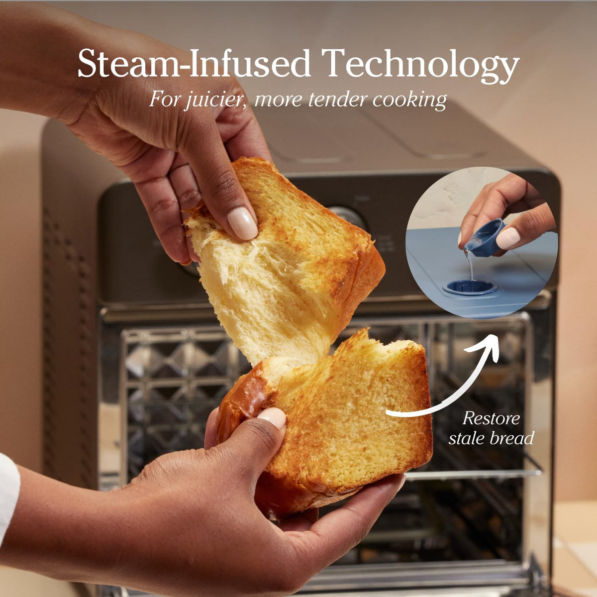 Our Place Large Wonder Oven | 6-In-1 Toxin-Free Air Fryer & Toaster with Steam Infusion | Family-Sized 32QT, 1700W Countertop Design | Includes Bake Tray, Fryer Basket, Large Racks | Spice