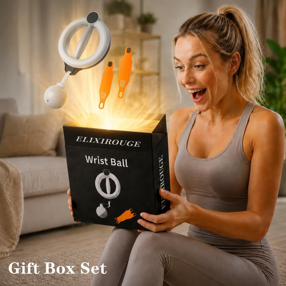 Infinity Hoop for Arms, 360° Hand-Crank Arm Trainer, Home Workout