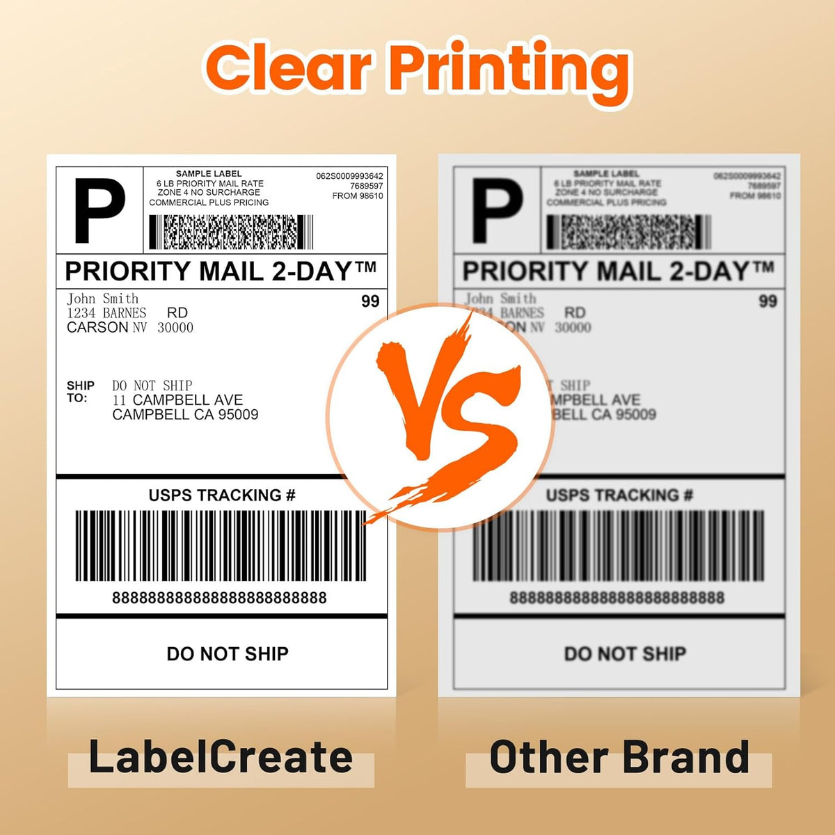 4x6 Thermal Labels, Shipping Label for Thermal Label Printer, Pack of 250 4x6 Roll Labels, Commercial Grade, Compatible with JADENS, Phomemo, Rollo, MUNBYN, Zebra and Other Thermal Printers