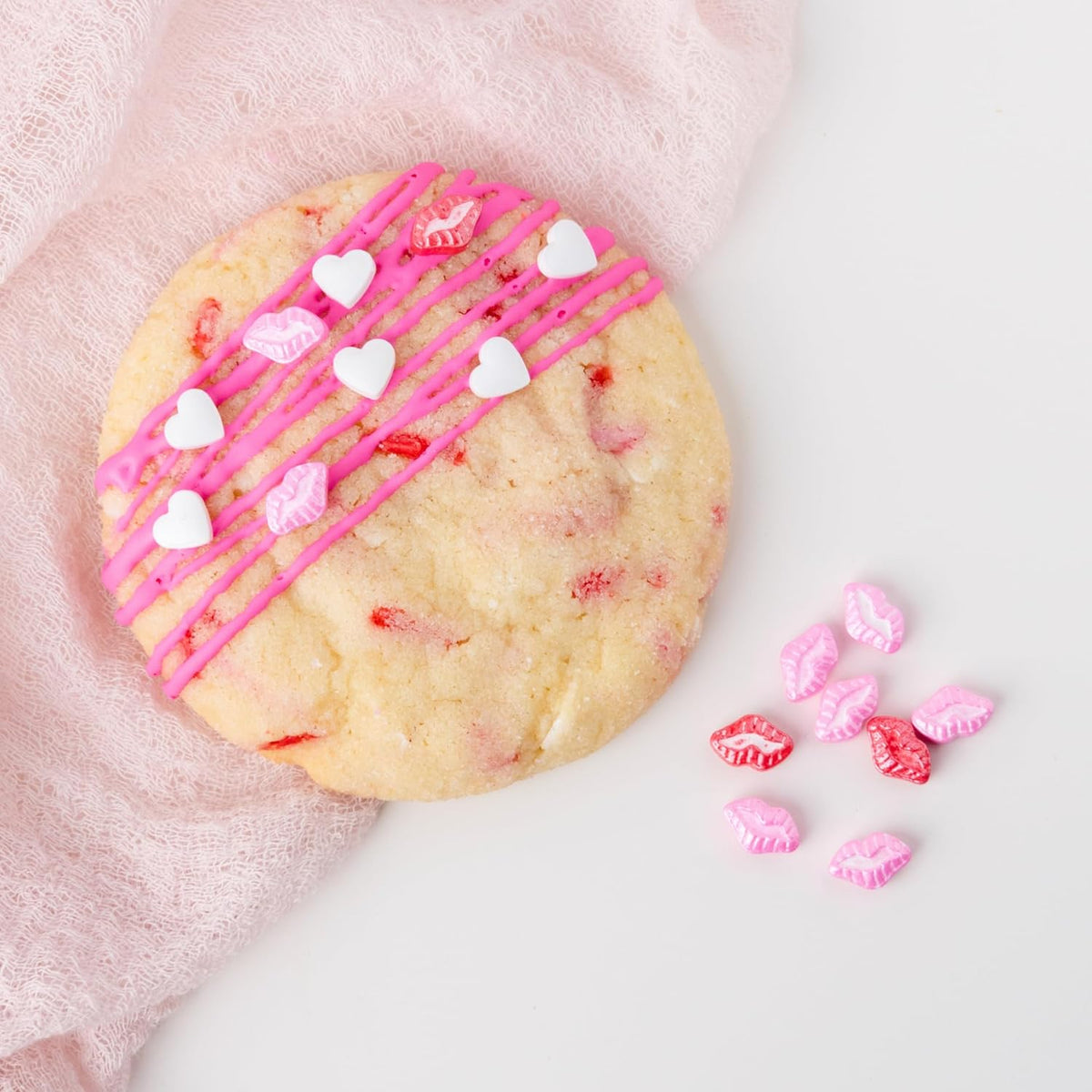 Sweets Indeed Valentines Heart Tacklebox, Edible Heart Shapes, Assorted Variety, Perfect for Cake Decorations, Baking, Ice Cream, Cookies, Cupcake Topper, 2.53 ounces (Sweetheart Tacklebox)