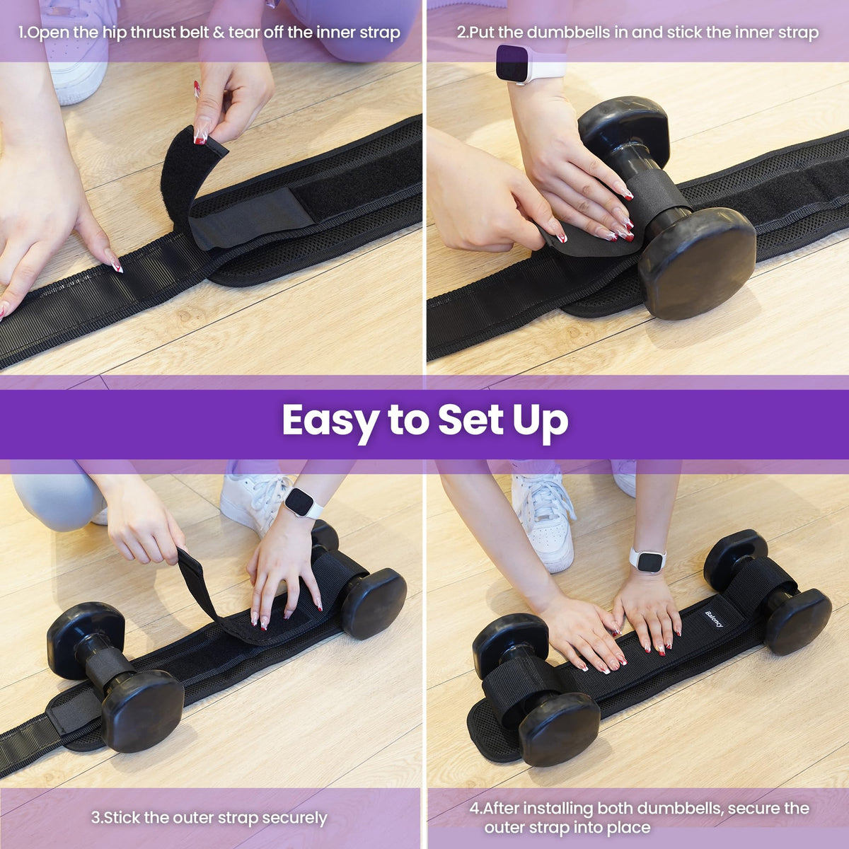 Hip Thrust Belt, Balency Hip Thrust Belt for Dumbbells Heavy