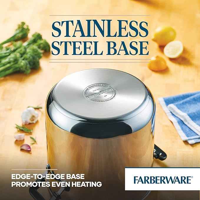Farberware Classic Series 11 Quart Stockpot with Glass Lid