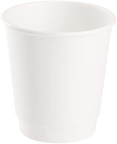 Karat 10 oz Double-Wall Insulated Coffee Cup [500 Count] White Paper Hot Cup - Rolled Rim for Hot Beverages, 90mm (C-KIC510W)