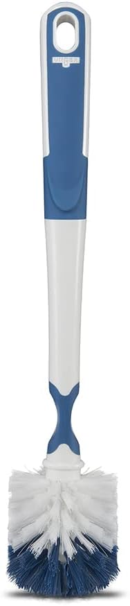 Unger 16” Flexible Glass and Bottle Scrub Brush, Extra-Long, Non-Scratch Cleaning Scrubber for Water Bottles, Travel and Coffee Mugs, Pitchers, Vases, Decanters, Glassware