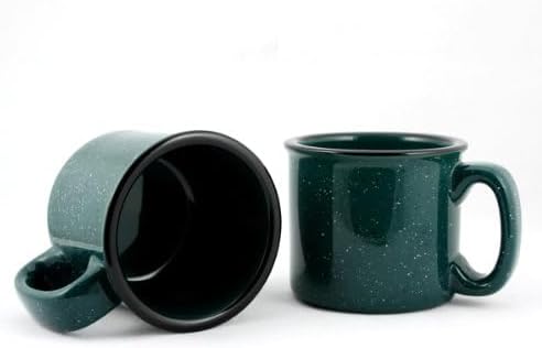 Ceramic Campfire Mug, 15oz - Set of 4 (Forest Green)