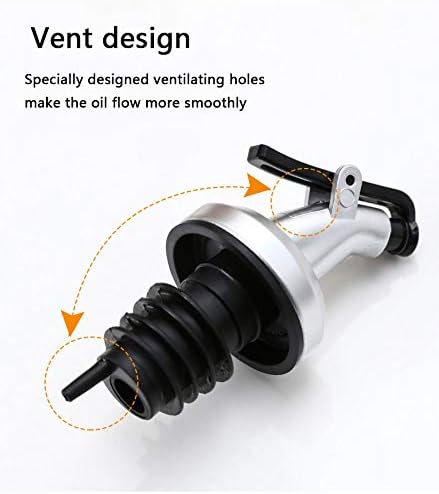 10 PCS Oil Pour Spouts, Olive Oil Vinegar Wine Dispenser with Leak-Proof Cap,Oil Bottle Stopper for Kitchen and Bar