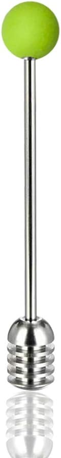 Stainless Steel Honey Dipper Stick 6.3 Inch Honey Wand Server for Honey Pot Dispense Drizzle Honey, Wedding Party Favors, Baby Shower (Green)
