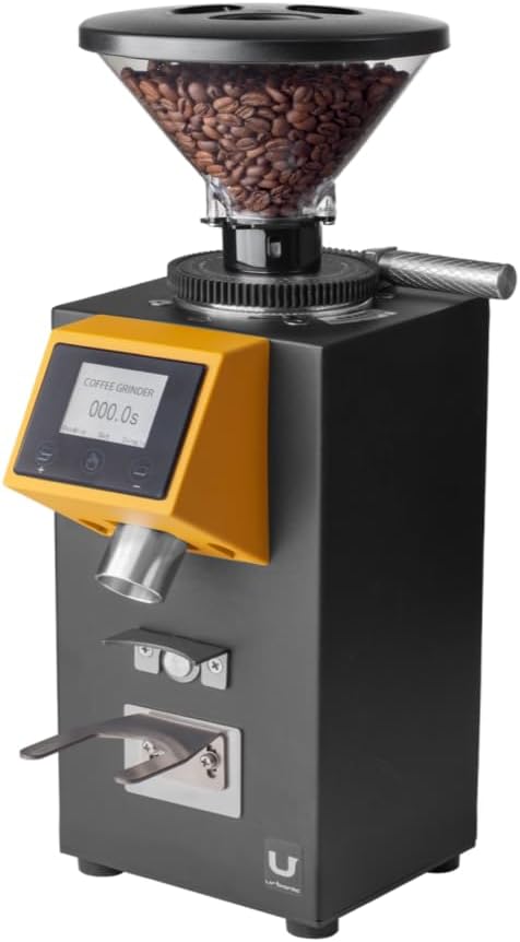 Urbanic 090 Electric Coffee Grinder (110~220v) / straight Titanium burr 60mm / (Yello) / (Made in Korea), 125*125*39(mm)