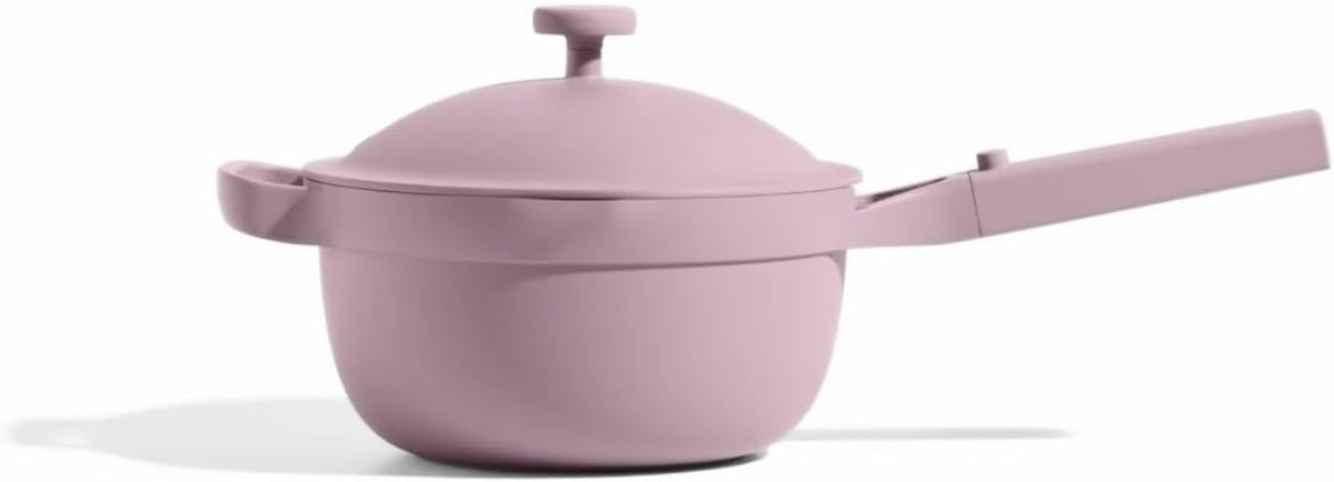 Our Place Perfect Pot - Mini 2.5Qt Nonstick Ceramic Sauce Pan with Lid | Versatile Cookware for Stovetop and Oven | Steam, Bake, Braise, Roast | PTFE & PFOA-Free | Toxin-Free, Easy to Clean | Lavender