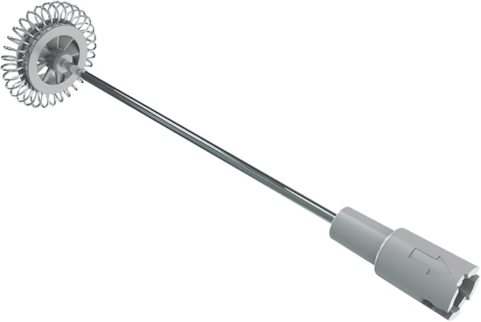 Milk Frother, Handheld Battery Operated Frother for Coffee,Portable Drink Mixer with 2 Stainless Steel Whisk Heads, Milk Foamer for Keto Coffee, Latte, Cappuccino, Hot Chocolate, Silver