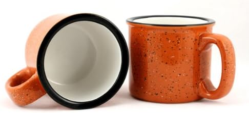 Ceramic Campfire Mug, 15oz - Set of 4 (Burnt Orange)