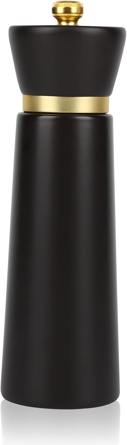 Wooden Pepper Grinder, Salt grinder Refillable with adjustable Coarseness, Acacia Wood pepper grinder manual, Salt and Pepper Shakers-Ideal for Gifting
