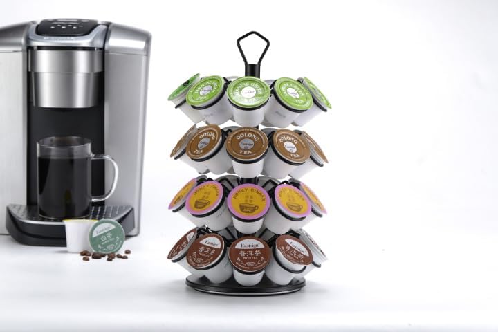 Rice rat K-Cup Storage Coffee Capsules Pod Holder Carousel Capsule Display Storage for k-cup (36 pods-4 tiers)