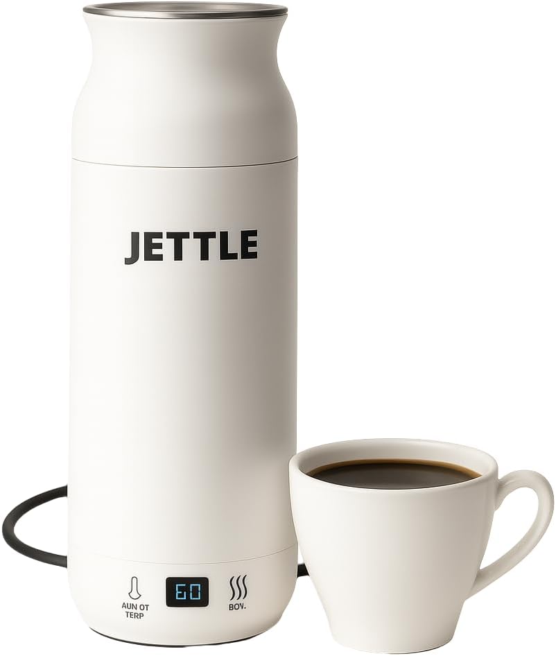 Electric Kettle - Travel Portable Heater for Coffee Tea Milk Soup - Stainless Steel Travel Water Boiler tea pot with Temperature Control - LED - Automatic Power Off - 450ml - Kitchen Appliance