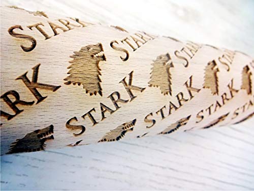 STARK EMBOSSING ROLLING PIN LASER ENGRAVED DOUGH ROLLER for EMBOSSED COOKIES