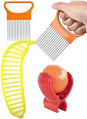 Tomato Slicer Holder Kit Banana Tool Cutting Guide Onion Potato Pepper Hot Dog Prep