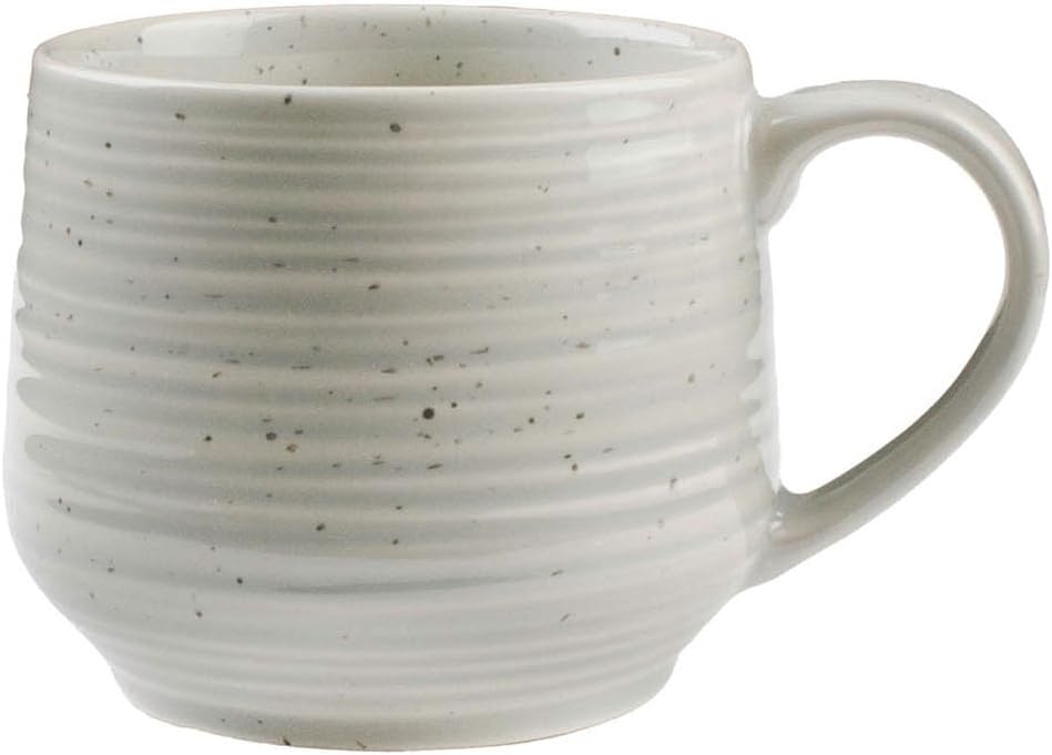 Sango Siterra Artist's Blend 17 oz. Stoneware Mug Set – Service for 4, Rustic Design, Assorted Colors, Scratch-Resistant, Microwave & Dishwasher Safe, for Everyday Dining & Entertainment