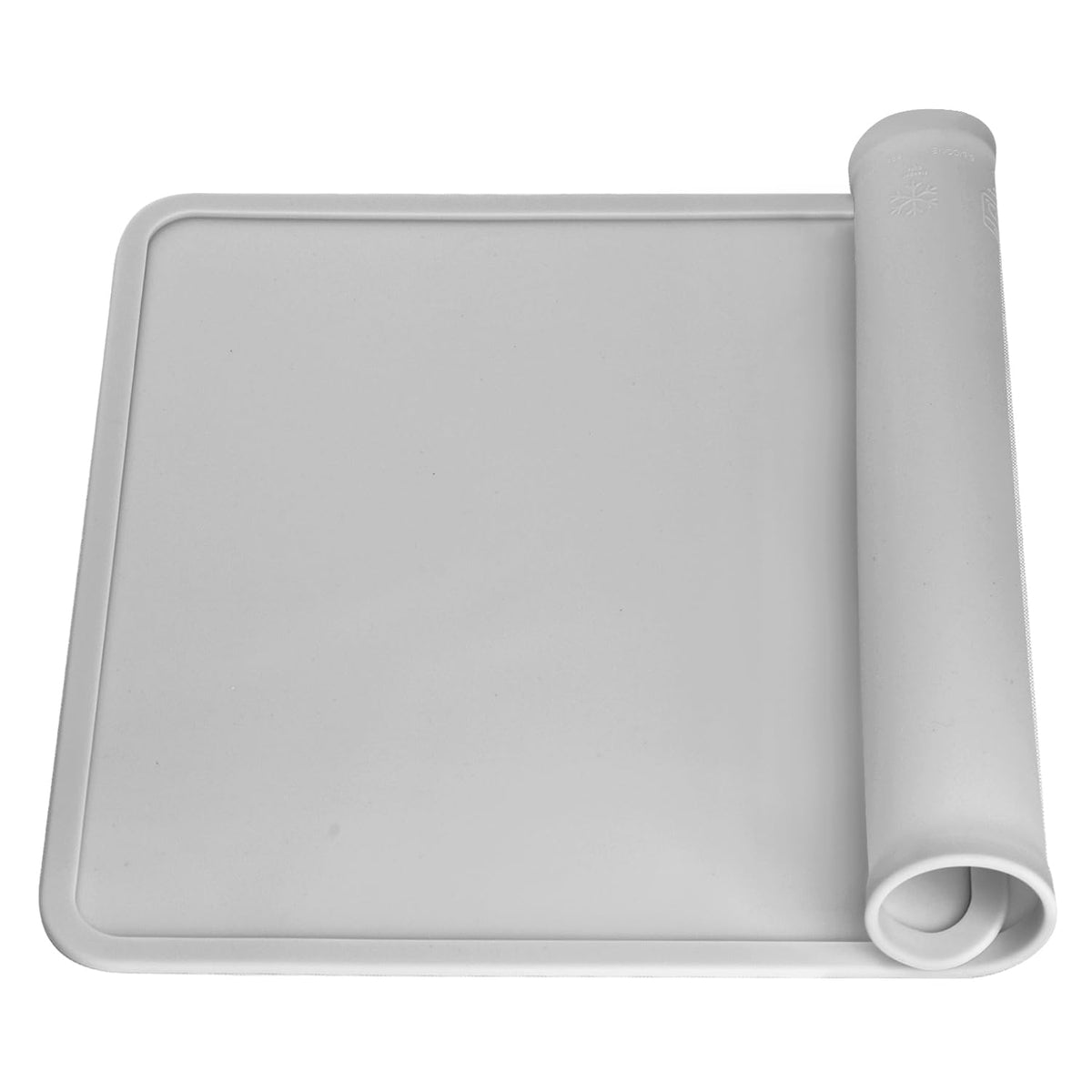 Silicone Placemats with Raised Edges for Kids, Kids Placemat for Dining Table, Silicone Table Mat Portable Reusable Non-Slip Mats for Kids Toddler Children (Grey)