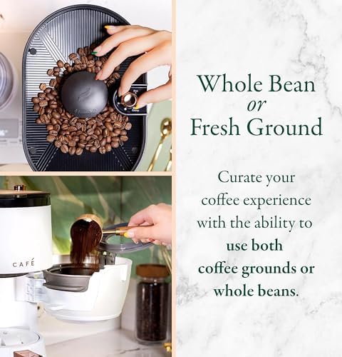 Café Specialty Grind and Brew Coffee Maker, Single-Serve Option, 10-Cup Thermal Carafe, WiFi Enabled Technology, Smart Home Kitchen Essentials, SCA Certified, Barista-Quality Brew, Matte Black