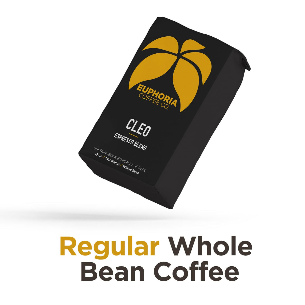 EUPHORIA COFFEE CO. Cleo Whole Bean Coffee - Espresso Blend | 12oz Bag (3 Pack)