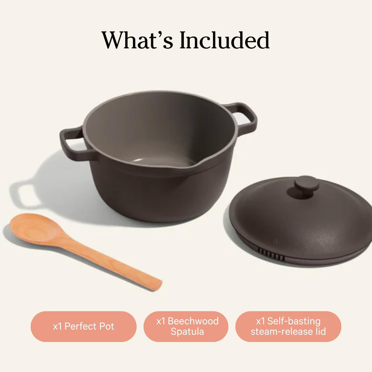 Our Place Perfect Pot - Mini 2.5 Qt Nonstick Ceramic Sauce Pan with Lid | Versatile Cookware for Stovetop and Oven | Steam, Bake, Braise, Roast | PTFE and PFOA-Free | Toxin-Free, Easy to Clean | Char