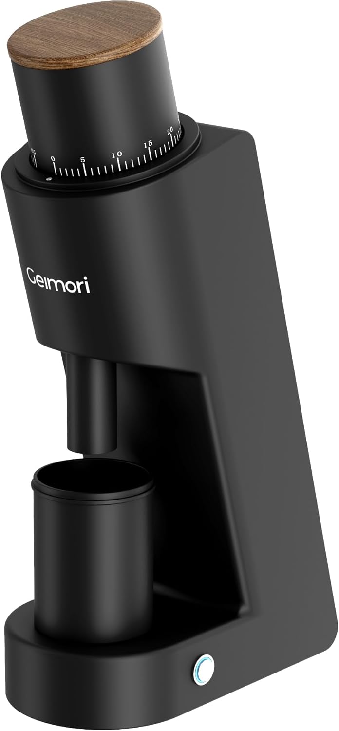 Burr Coffee Grinder,Wirsh Electric Single Dose Coffee Grinder Geimori GU38 with 38mm 6-Core Conical Burr,Stepless Adjustment for Drip,French Press,Cold Grind Settings from Fine to Coarse