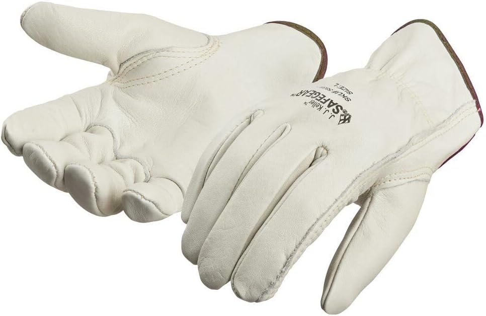 J. J. Keller & Associates, Inc. SAFEGEAR Cowhide Leather Work Gloves with Keystone Thumb
