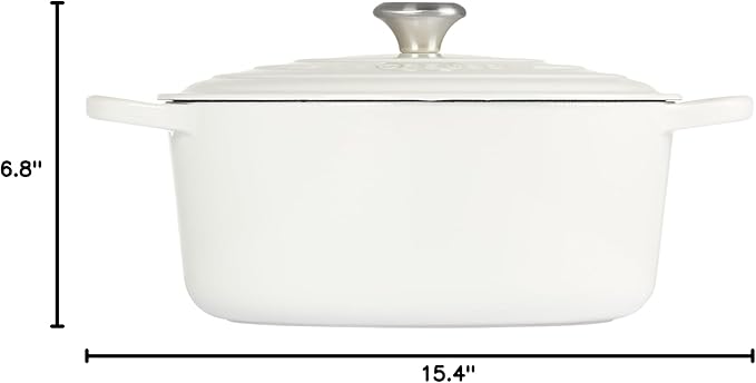 Le Creuset Enameled Cast Iron Signature Round Dutch Oven, 9 qt., White