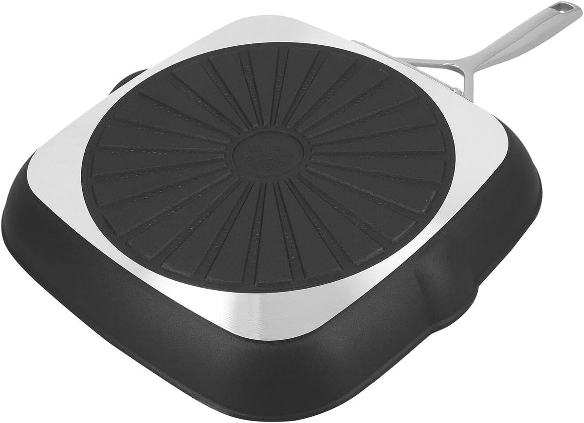 Demeyere AluPro 11-inch Aluminum Nonstick Perfect Pan Grill Pan