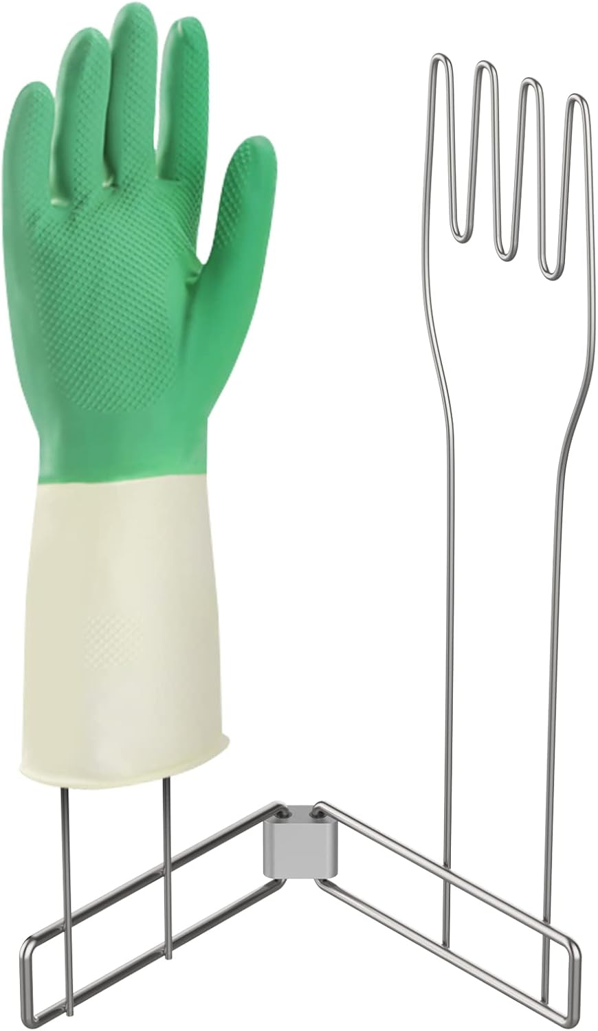 Kitchen Glove Holder,Stainless Steel Glove Rack,Kitchen Vertical Glove Support Multi-Purpose Glove Drain Rack,Collapsible Glove Drying Stand,Rubber Glove Drying Rack,Mitten Rack(Large)