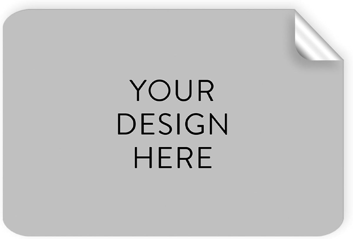 100 Custom Vinyl Stickers - Upload Your own Image, Text, Design, Logo - Personalized Logo Labels for Handmade, Packaging, Bottle, Jars, Candle, Brand Stickers (Gray, 4x2)