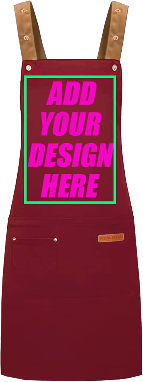 Personalized Custom Aprons Custom Adjustable Kitchen Cooking Aprons Hair Stylist Cafe Work Aprons For Men And Women