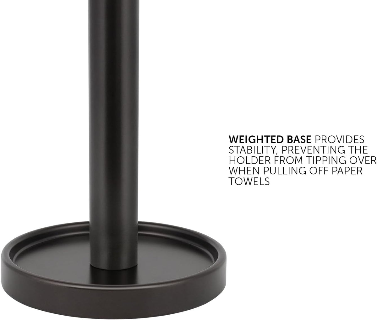 Ivilon Paper Towel Roll Stand - Steady and Easy Tear - Fits All Paper Towel Rolls - Oil Rubbed Bronze