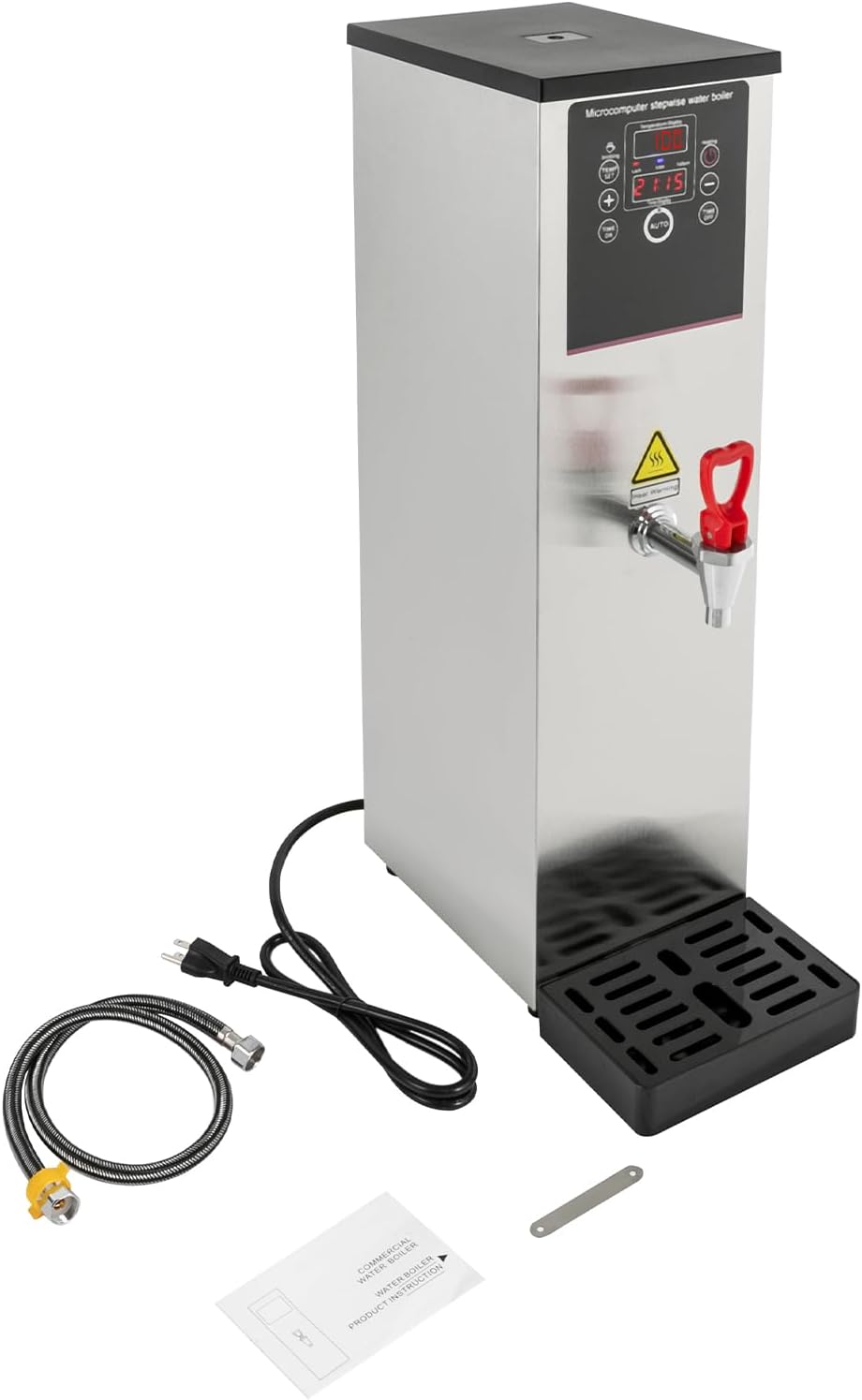 Step-Heating Commercial Hot Water Dispenser, 15L/3.96Gal Hot Water Boiler Dispenser Electric Water Pot Boiler Commercial Boiling Water Machine for Tea Coffee Shop Dessert Shop Hotel - 28L/H 2500W