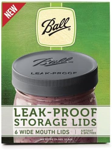 Ball Mason Jar Leak-Proof Lids, Wide Mouth, 6 CT (Pack of 8)