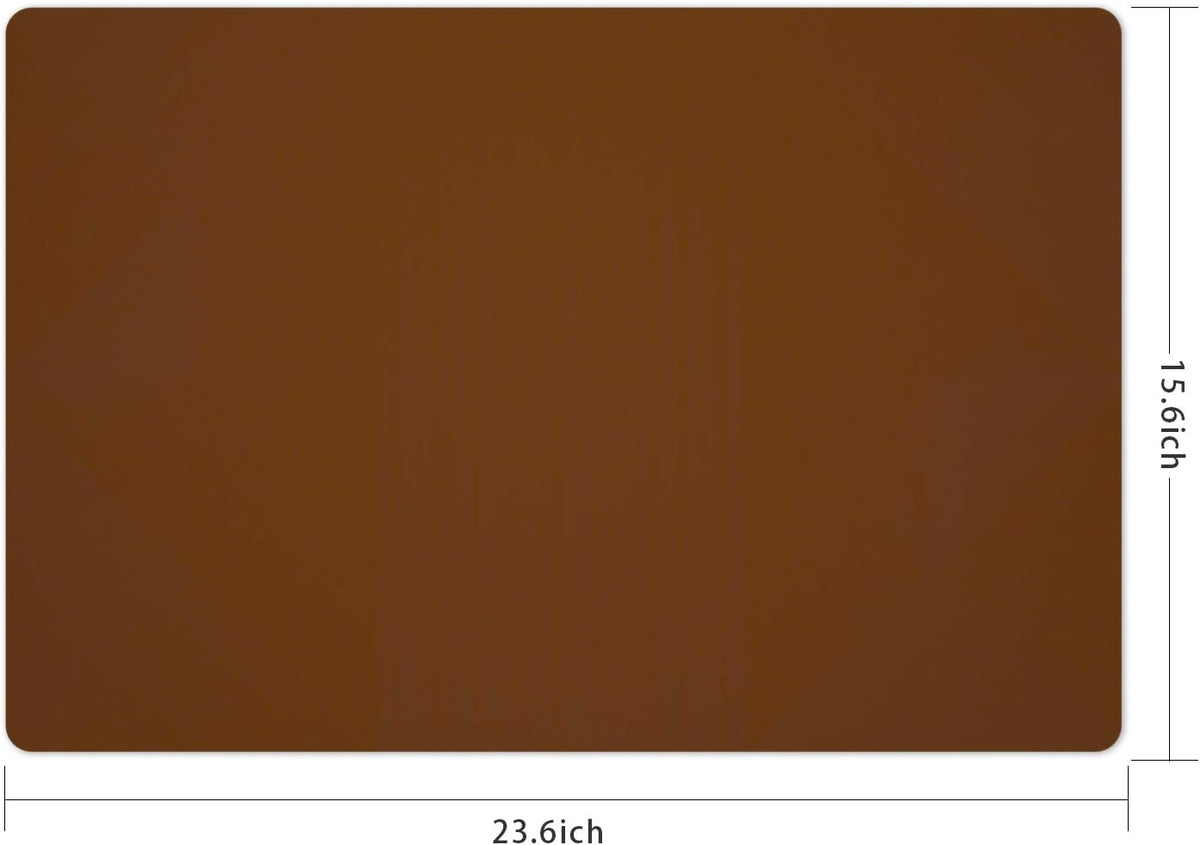 Silicone Placemats, Food-Grade Non-Slip Waterproof, Dining, Stain Resistant, Countertop Protector, Kitchen Counter Mat, Heat Resistant, Baking mat Dishwasher Safe (23.6"×15.7"-1pack, Coffee)