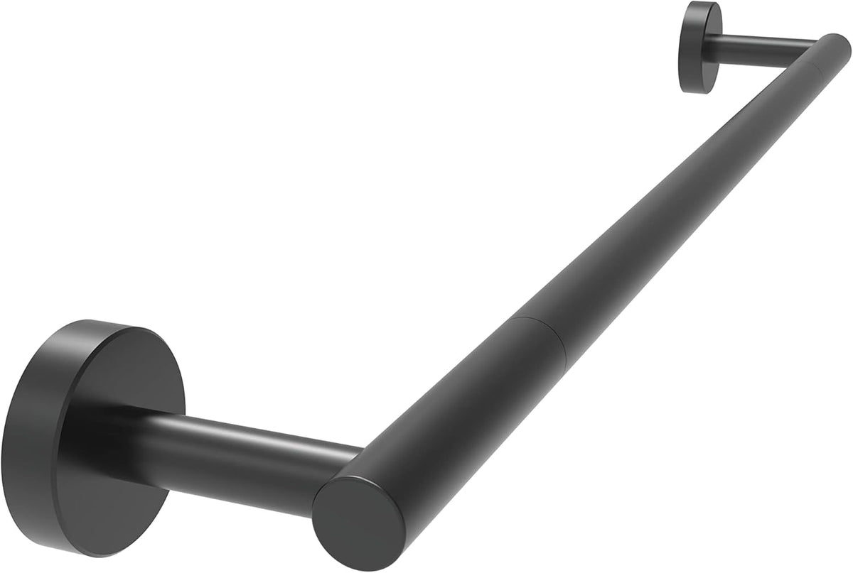 Towe Bar for Bathroom Kitchen Hand Towel Holder Dish Cloths Hanger SUS304 Stainless Steel RUSTPROOF Wall Mount (Matte Black 18-inch Center to Center)