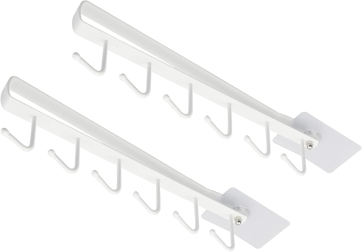 eywlwaar Mug Cups Cabinet Mug Hooks Kitchen Storage Hanging Hooks (2 Pack-White)