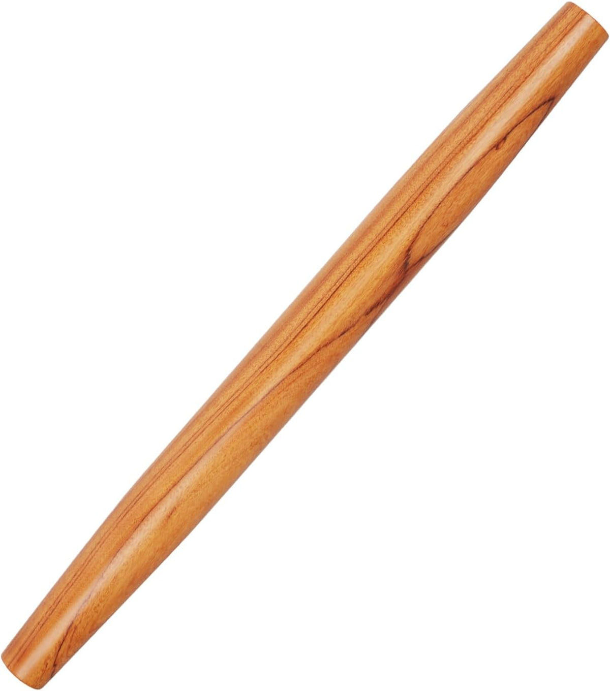 Natural Solid Bubinga Wood French Rolling Pin for Baking | Tapered Edges Type | High-Density Professional Dough Roller (French rolling pin - 15.75‘L)