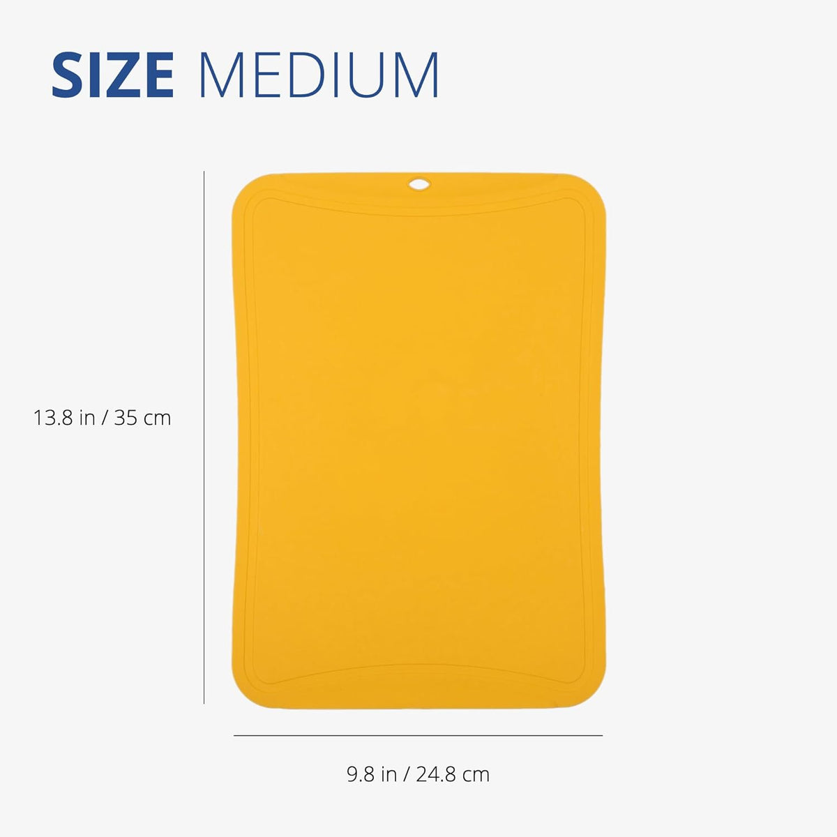 Blue Ginkgo TPU Cutting Mat [Medium] – Korean-Made Flexible, Knife-Friendly, Durable Kitchen Cutting Board (Yellow)