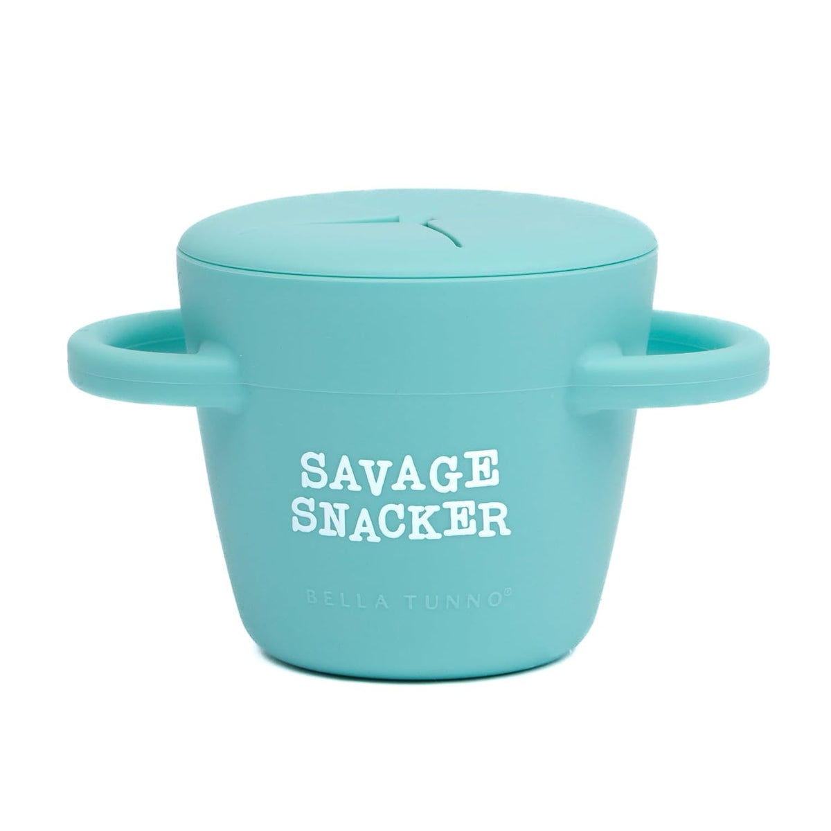 Bella Tunno Snack Cups for Toddlers, Silicone Spill Proof Food Container with Lid, Babies & Kids 6-12 Months, Savage Snacker