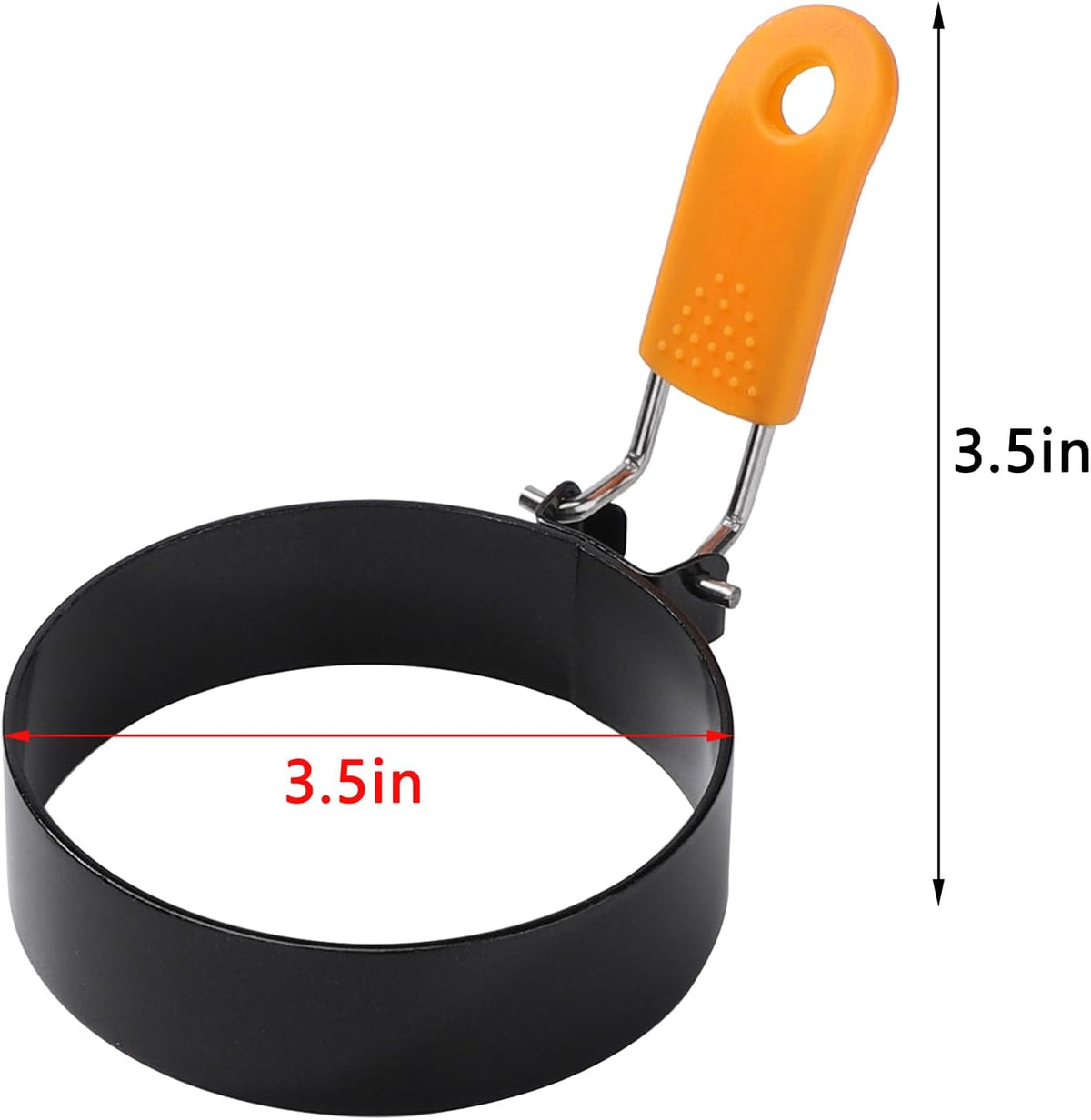 Nonstick Egg Ring Stainless Steel Egg Cooking Ring with Anti-scald Handle Pancake Mold for Breakfast Sandwiches Egg Muffins,4Pcs (Style01)