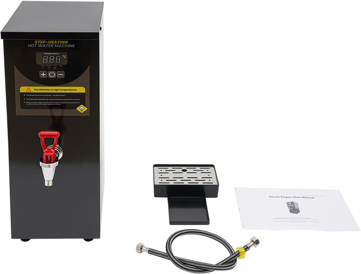Step-Heating Commercial Hot Water Dispenser, 8L/2.11Gal Hot Water Boiler Dispenser Electric Water Pot Boiler Commercial Boiling Water Machine for Tea Coffee Shop Dessert Shop Hotel - 35L/H 2000W