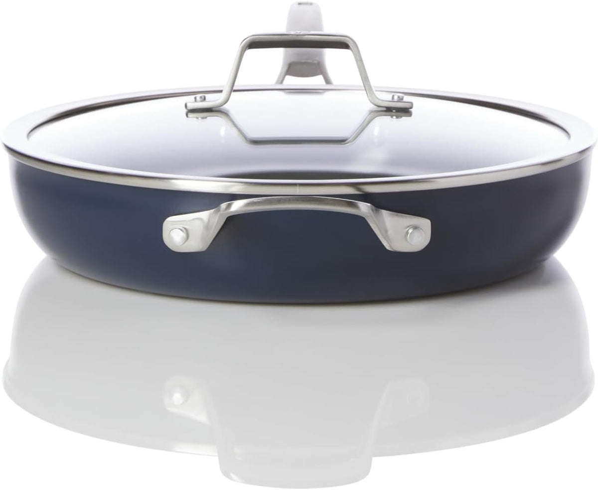 Calphalon® Premier Ceramic Nonstick 12" Frying Pan with Lid, Midnight Blue
