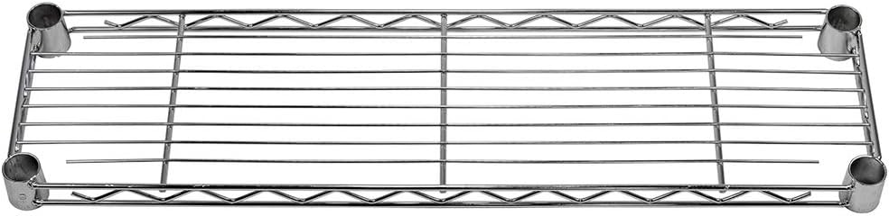 Shelving Inc. 8" d x 30" w Chrome Wire Shelving with 3 Tier Shelves, Weight Capacity 800lbs Per Shelf
