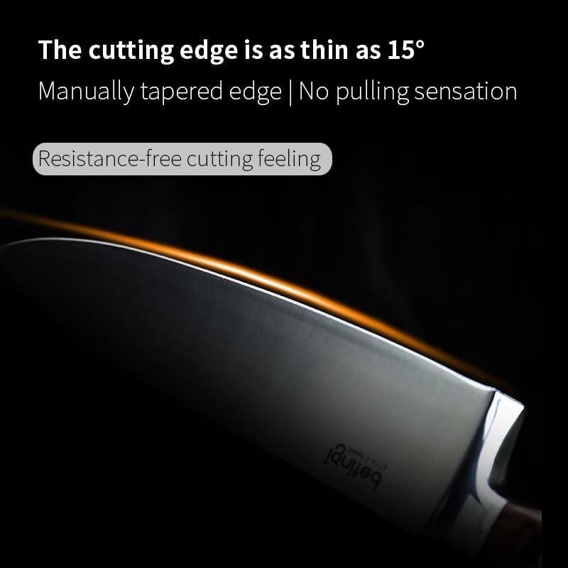 Professional 8 Inch Chef Knife, 1.4116 German High Carbon Steel Kitchen Chef Knife, Chefs Knife With Pakkawood Handle, Dual Blade Sharp Kitchen Knife With Gift Box