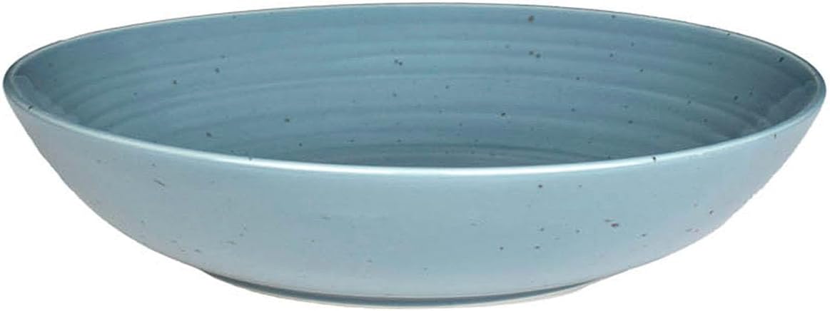 Sango Siterra Painter's Palette Stoneware Pasta Bowls (Set of 4) – Pasta & Serving Bowls, Earthy Reactive Glaze, Multi Assorted Colors, Microwave & Dishwasher Safe, for Everyday Dining & Entertainment