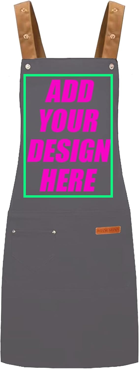 Personalized Custom Aprons Custom Adjustable Kitchen Cooking Aprons Hair Stylist Cafe Work Aprons For Men And Women